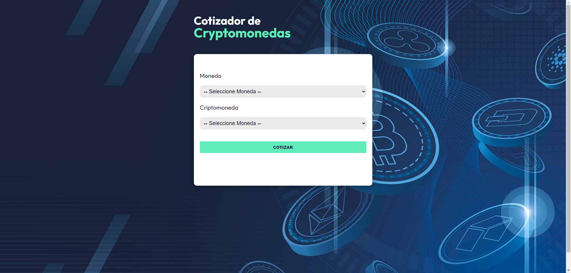 Preview Proyecto: Cotizador de Cryptos