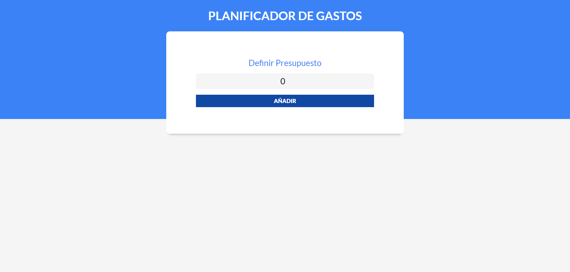 Preview Proyecto: Control de Gastos