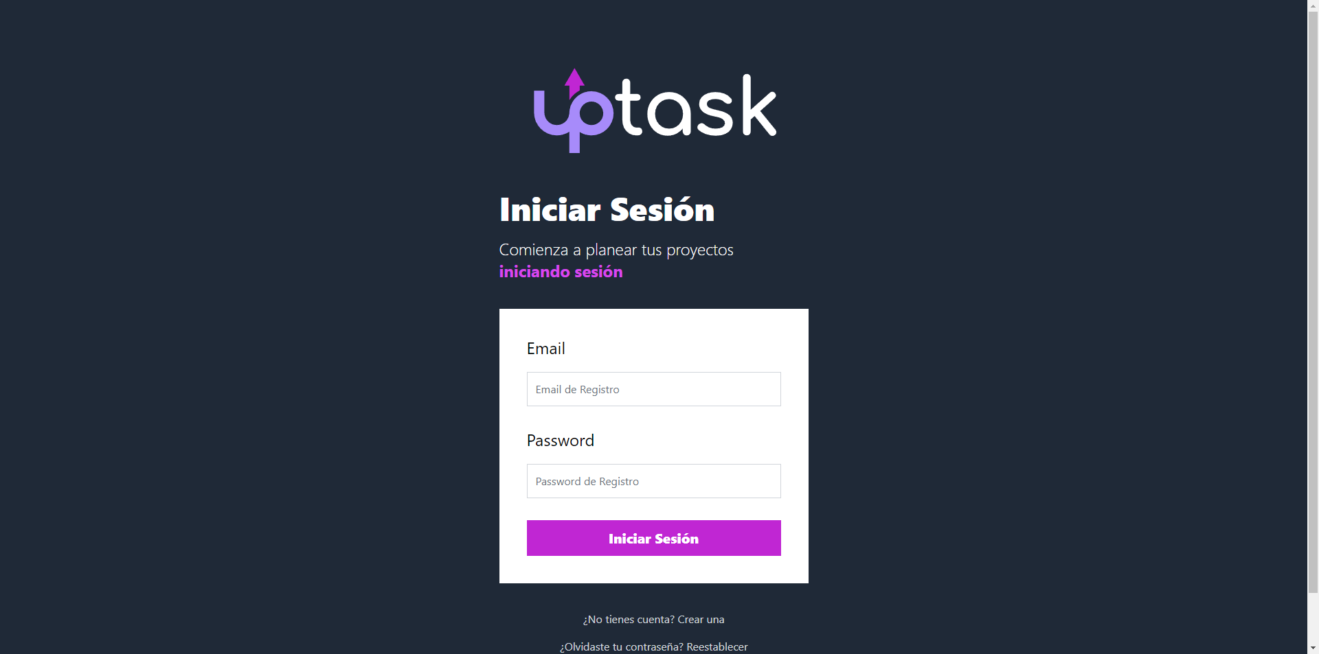 Preview Proyecto: UpTask