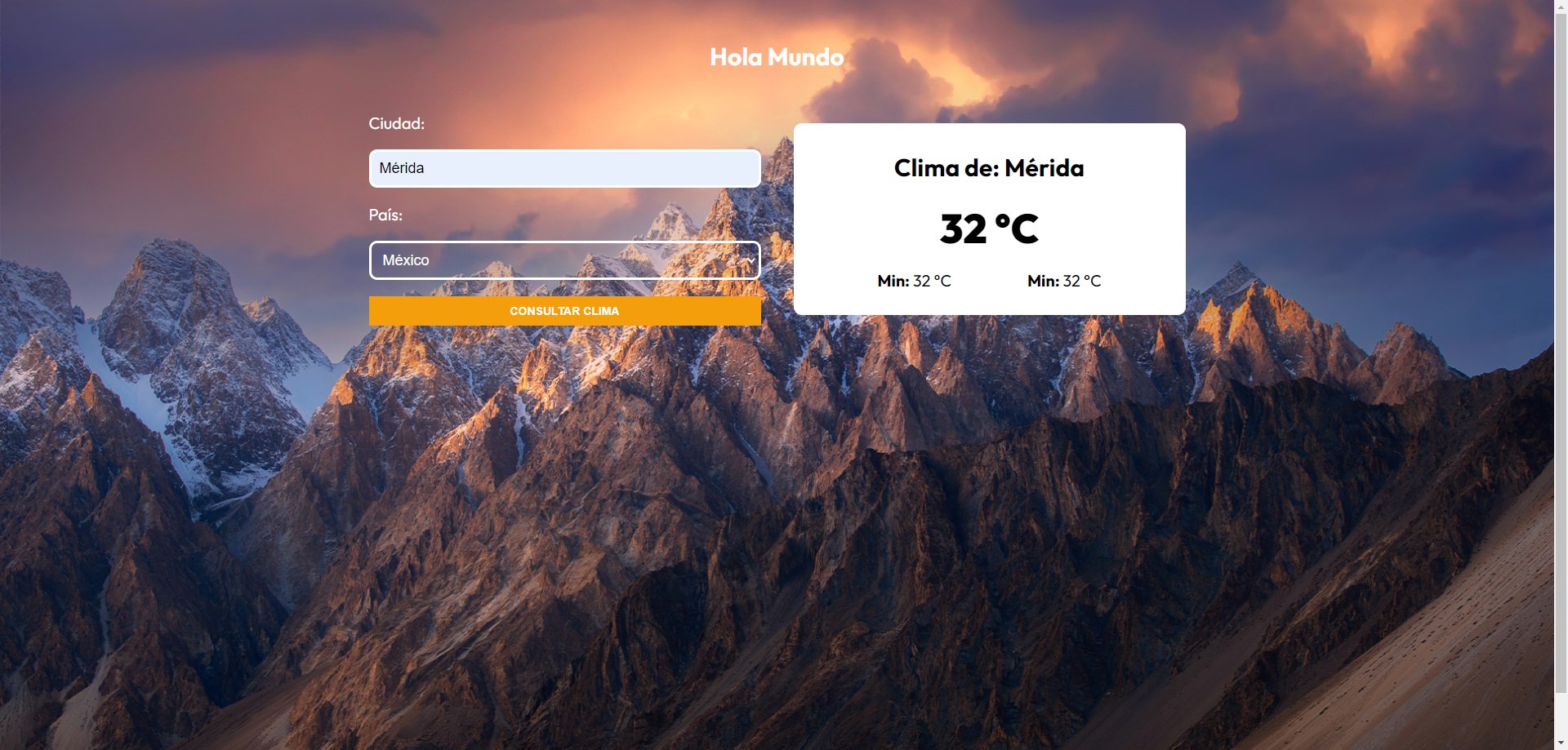 Preview Proyecto: Weather App